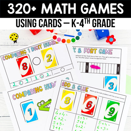 Math Card Games MEGA BUNDLE - CCSS Aligned K-4th Grade